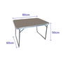 Marbueno SUMMER 10028M Table Pliante Aluminium Gris 80x60x50 cm pour Camping et Plage
