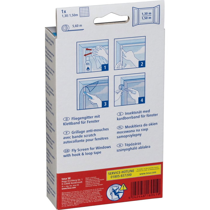 Tesa Insect Stop Standard 1,5m x 1,3m blanc 55672