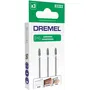 Dremel 83322 - Lot de 3 meules en carbure de silicium Ø 3.2mm, forme conique arrondie, pour rectifier et meuler pierre, verre, céramique, porcelaine et métaux non-ferreux