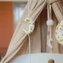 Domiva Mobile musical lune pour bébé, arche en hêtre massif naturel, 60 x 40 cm, pour nuits apaisantes et stimulation visuelle