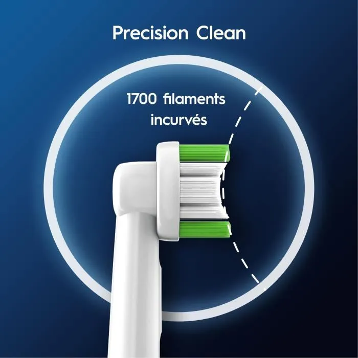 Oral-B Brossettes Precision Clean - Pour brosses à dents électriques - Élimine la plaque dentaire - Pack de 6 Oral-B Brossettes Precision Clean - Pour brosses à dents électriques - Élimine la plaque dentaire - Pack de 6