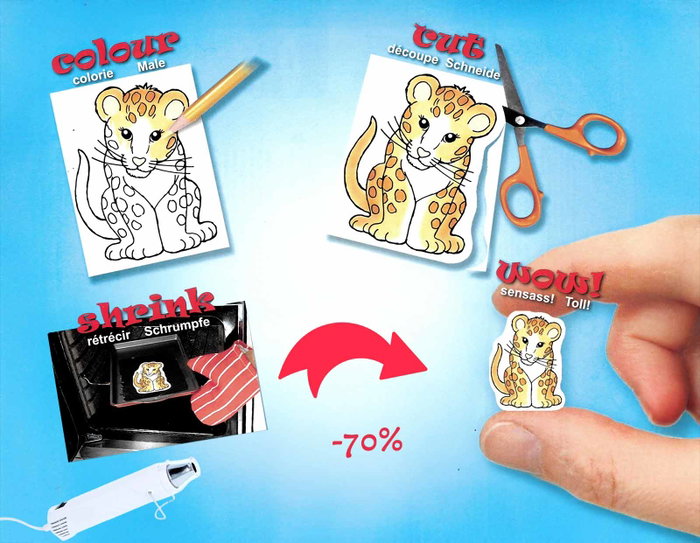 Innspiro Kit Plástico Mágico Temático 3 en 1 avec 33 accessoires et 3 feuilles A4