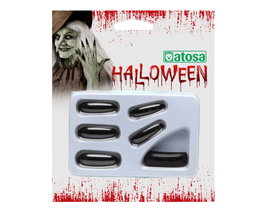 atosa Ongles postiches Halloween noirs format classique