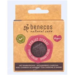 BENECOS Éponge Konjac Bambou Noir Purifiante pour Peau Grasse