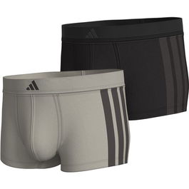 Boxer pour homme Adidas Low Rise 3 Stripes 2P Active Flex Gris 2 Pièces L