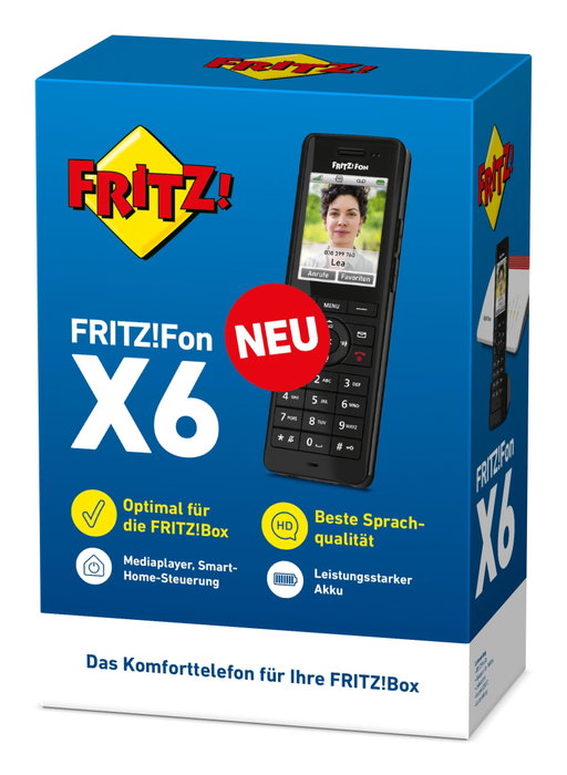 Fritz! Telephone receiver X6 Noir 6,1 cm (2,4 pouces)