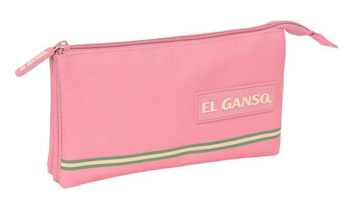 El Ganso Basics Triplo Porte-tout "Marsala" 22 x 12 x 3 cm en carton - Jeu en espagnol