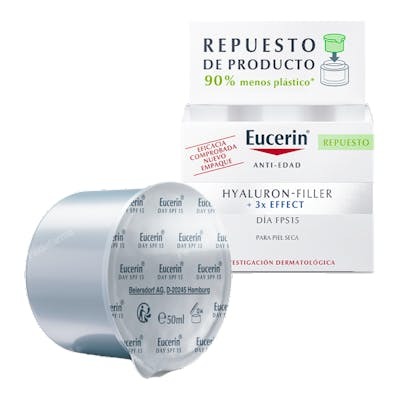 Eucerin Hyaluron Filler Recharge Jour SPF 15 Peaux Sèches 50 ml Eucerin Hyaluron Filler Recharge Jour SPF 15 Peaux Sèches 50 ml