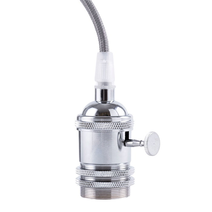 Pendel E27 Câble 1000 mm en Tissu avec Rosette et Interrupteur, 2 anneaux Pendel E27 Câble 1000 mm en Tissu avec Rosette et Interrupteur, 2 anneaux