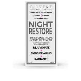 Biovène Sérum Visage NIGHT RESTORE Super Glow Traitement Nuit Anti-Âge Réparateur Peau 30 ml