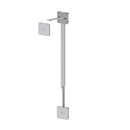 HERRAJES ALK Kit redresseur avec couvercle, gris métal, Pack de 4