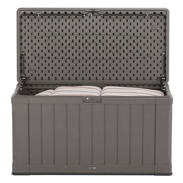 Color Baby Coffre de rangement extérieur marron Lifetime 440 litres 127x64x67 cm