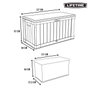 Color Baby Coffre de rangement extérieur marron Lifetime 440 litres 127x64x67 cm