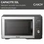 Candy Micro-ondes Gril Essenza CMGA31EDLB 1000W 31L Digital Noir - 5 Niveaux de Puissance, 10 Menus Auto, Fonction Nettoyage Automatique