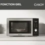 Candy Micro-ondes Gril Essenza CMGA31EDLB 1000W 31L Digital Noir - 5 Niveaux de Puissance, 10 Menus Auto, Fonction Nettoyage Automatique