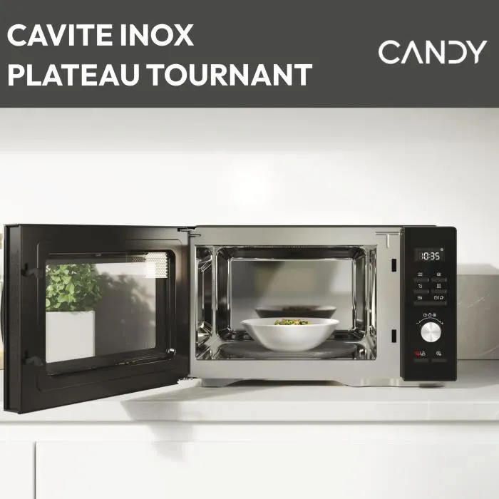 Candy Micro-ondes Gril Essenza CMGA31EDLB 1000W 31L Digital Noir - 5 Niveaux de Puissance, 10 Menus Auto, Fonction Nettoyage Automatique Candy Micro-ondes Gril Essenza CMGA31EDLB 1000W 31L Digital Noir - 5 Niveaux de Puissance, 10 Menus Auto, Fonction Nettoyage Automatique