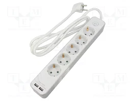 GOOBAY Rallonge réseau H05VV-F 1,5m blanc
