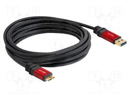 DELOCK Câble USB A vers Micro USB B, 5m, Noir
