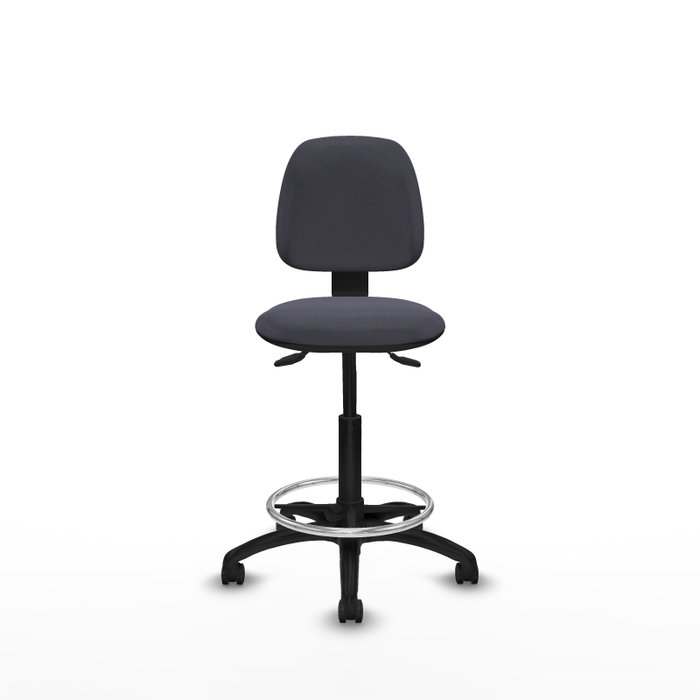 PIQUERAS Y CRESPO Tabouret Isso Asynchrone Tissu Gris foncé