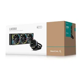 Deepcool LM360 Watercooling AIO 360mm Noir - Pompe 6e génération (2500-3400 tr/min) avec écran IPS 2.4 pouces - Kit refroidissement liquide pour processeur