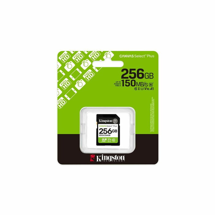 Carte Mémoire Micro SD avec Adaptateur Kingston Canvas Select Plus Gen3 256 GB