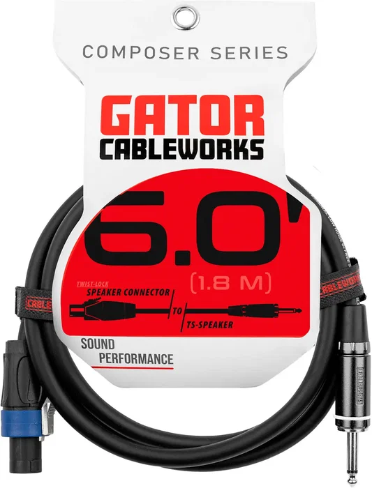 CABLEWORKS Câble Haut-Parleur Jack/Speakon - 1,8 m