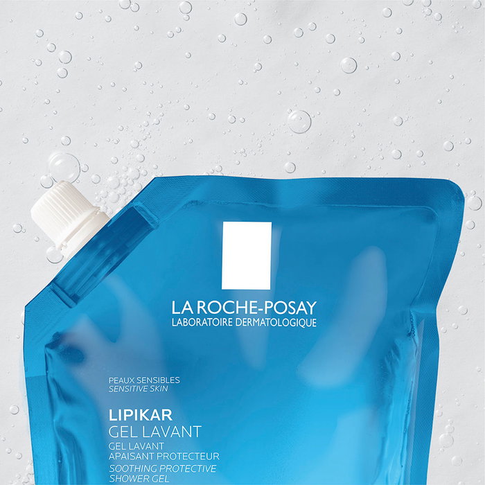 La Roche Posay LIPIKAR Gel Douche Physiologique Peaux Sensibles et Sèches Recharge 400 ml Niacinamide Beurre de Karité