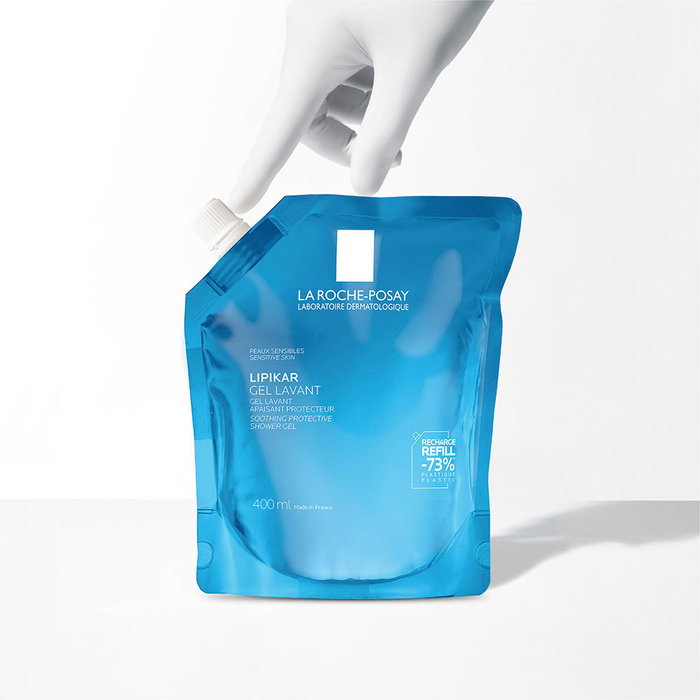 La Roche Posay LIPIKAR Gel Douche Physiologique Peaux Sensibles et Sèches Recharge 400 ml Niacinamide Beurre de Karité
