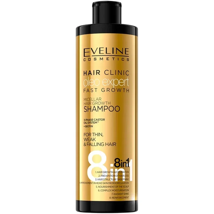 Eveline Cosmetics Shampooing 8 in 1 Clinic Oleo Expert Stimulation Croissance 400 ml Eveline Cosmetics Shampooing 8 in 1 Clinic Oleo Expert Stimulation Croissance 400 ml