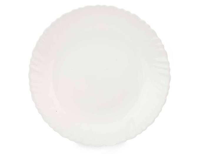 Vivalto Assiette plate classique Opal 24 cm blanc (Set de 24)
