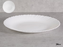 Vivalto Assiette plate classique Opal 24 cm blanc (Set de 24)