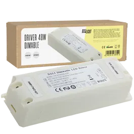 BX3 LIGHT Driver LED CM-48VADDR-EMI 40W, sortie 50-76VDC 600mA, DALI Classe II avec filtre EMI, pour éclairage LED professionnel