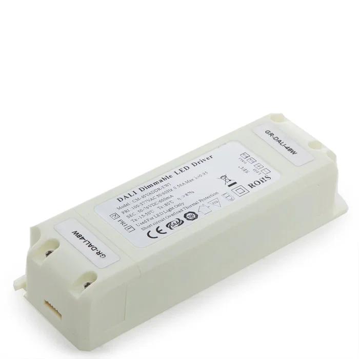 BX3 LIGHT Driver LED CM-48VADDR-EMI 40W, sortie 50-76VDC 600mA, DALI Classe II avec filtre EMI, pour éclairage LED professionnel