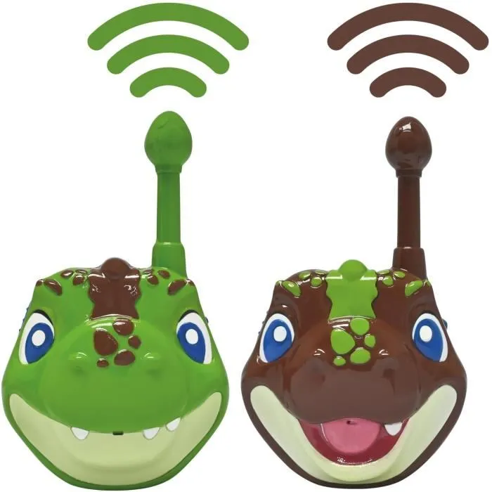 Lexibook Talkies-walkies pour enfants Dinosaures 3D, portée 500 m, 2 canaux, design ergonomique, à partir de 3 ans