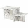 BigBuy Home Table basse Harmony effet marbre Freesia 80 x 40 x 40 cm