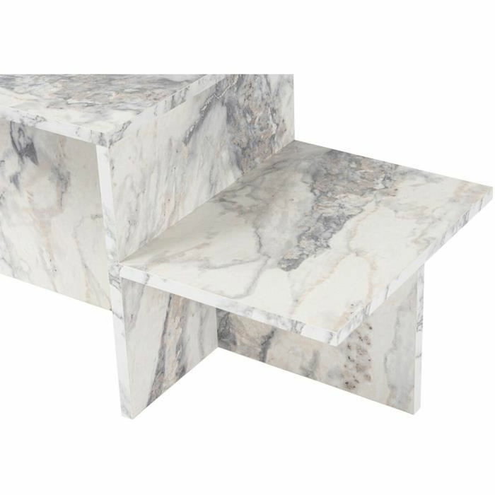 BigBuy Home Table basse Harmony effet marbre Freesia 80 x 40 x 40 cm BigBuy Home Table basse Harmony effet marbre Freesia 80 x 40 x 40 cm