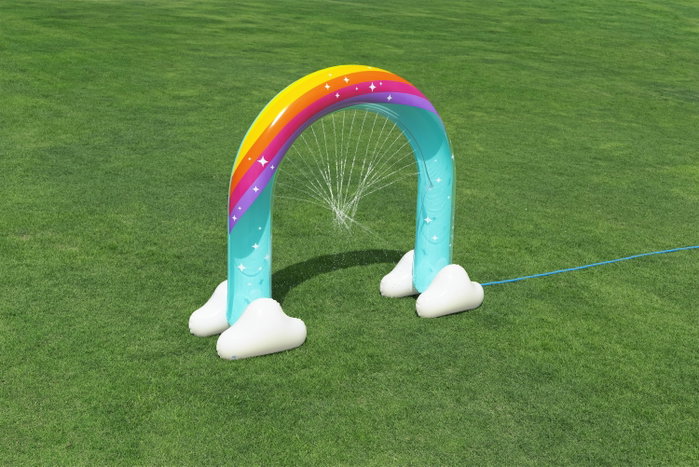 Bestway 52732 Asperseur Gonflable Arc-en-Ciel Jumbo pour Enfants +2 Ans 221x71x193 cm Jardin