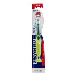 Elgydium Brosse à dents manuelle pour Enfants, Motif Requin, Vert, Soin Bucco-dentaire, Unisexe, France