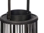 GIFTDECOR Lot de 4 lanternes en bambu noir avec bougie