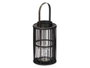 GIFTDECOR Lot de 4 lanternes en bambu noir avec bougie