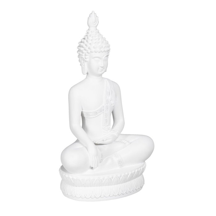 BigBuy Home Figurine Décorative Blanc Buda 24 x 14,2 x 41 cm