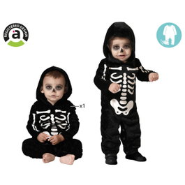 BigBuy Carnival Déguisement Squelette Bébé Noir 12-24 Mois