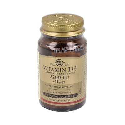 Solgar Vitamine D3 2200 UI (55 µg) - 50 Capsules végétales
