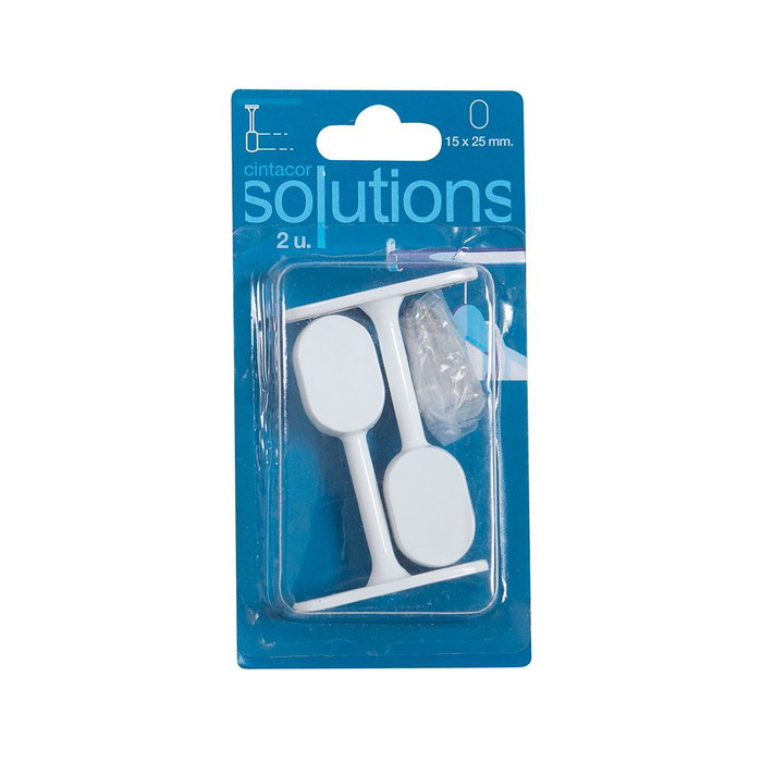 Support de tringle de penderie Stor Planet Cintacor Blanc Ovale 15 x 25 mm (2 Unités) Support de tringle de penderie Stor Planet Cintacor Blanc Ovale 15 x 25 mm (2 Unités)