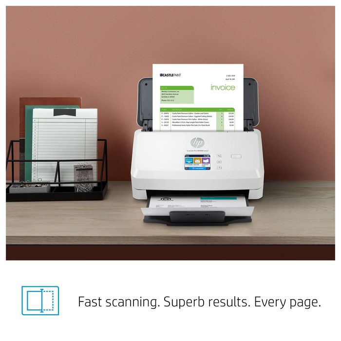 HP ScanJet Pro N4000 snw1 - Scanner à alimentation automatique document, recto verso 40 ppm, 300 ppp couleur, ADF 50 pages
