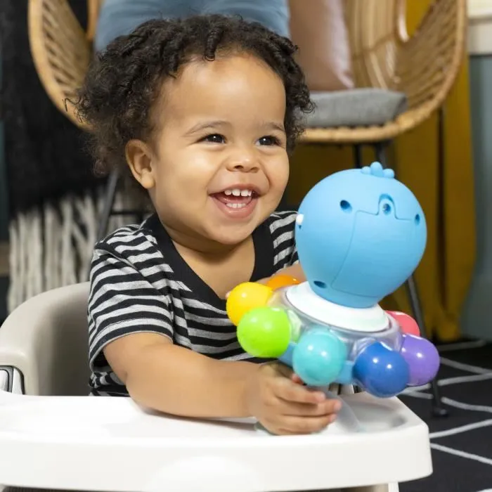 Baby Einstein Opus le Poulpe - Jouet d'éveil sensoriel tournant avec lumières, couleurs vives et textures pour bébé 3M+