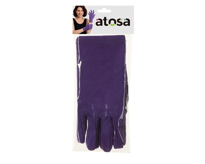 Atosa Gants violets de 22 cm pour déguisement magique ou sombre