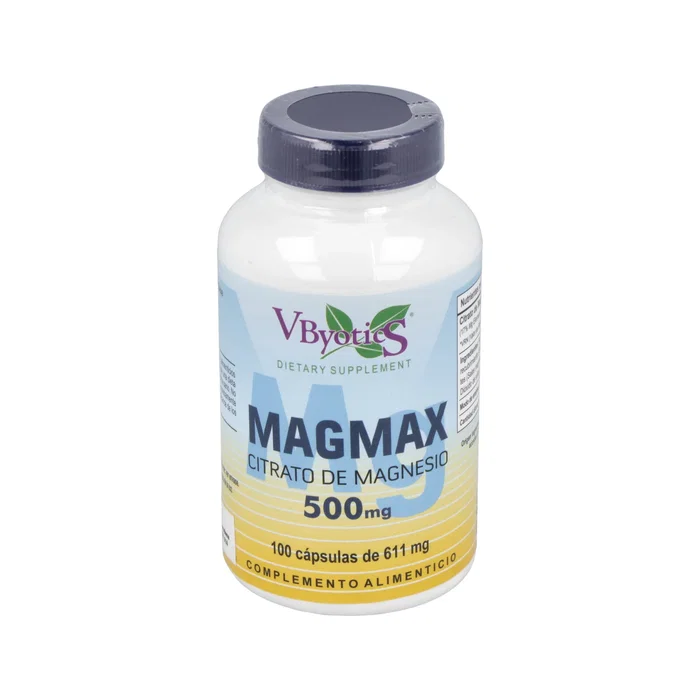 VBYOTICS Magmax Citrate de Magnésium 500 mg, 100 gélules VBYOTICS Magmax Citrate de Magnésium 500 mg, 100 gélules