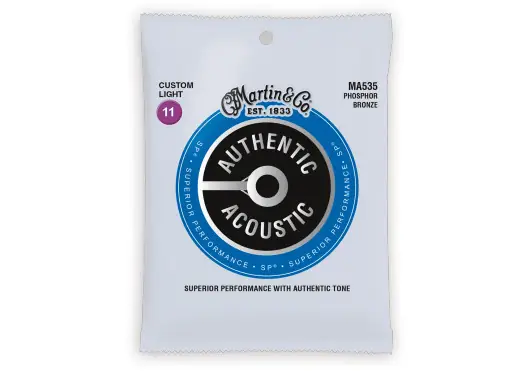 Martin Jeu de Cordes Acoustique Authentic SP Phosphor Bronze 92/8 Custom Light 11-52 Martin Jeu de Cordes Acoustique Authentic SP Phosphor Bronze 92/8 Custom Light 11-52