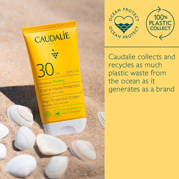 Caudalie VINOSUN Crème Haute Protection SPF 30 - Visage et Décolleté - 50 ml